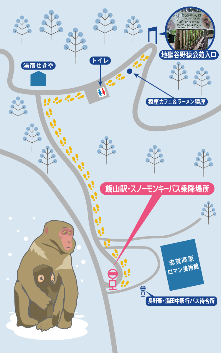 地獄谷野猿公苑までのアクセス
