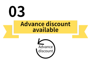 Advance discount available